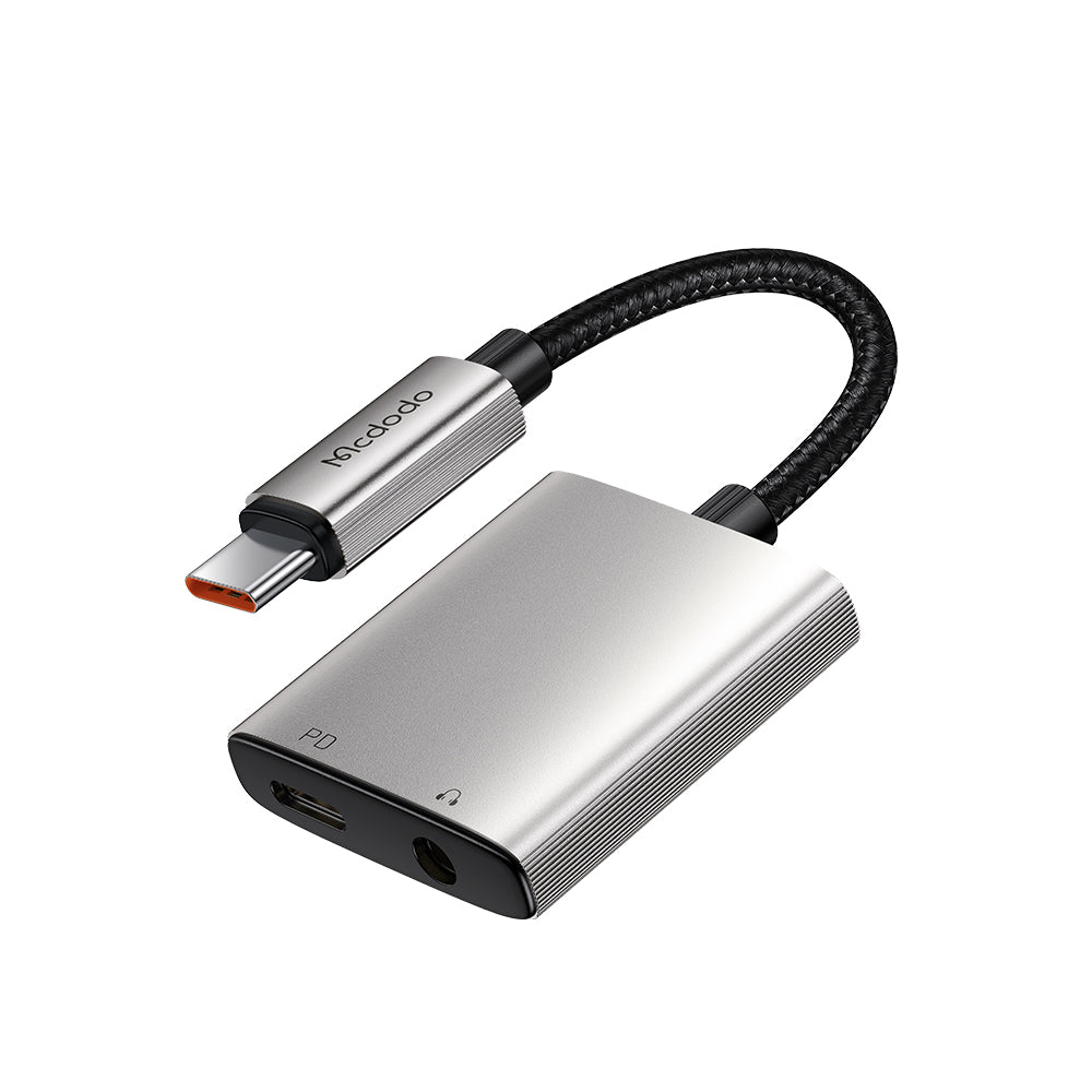 Mcdodo 2 in 1 USB-C to USB-C+DC3.5mm Audio Adapter